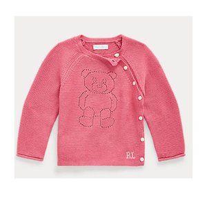 NWT Ralph Lauren Baby Polo Bear Cotton Sweater 12M